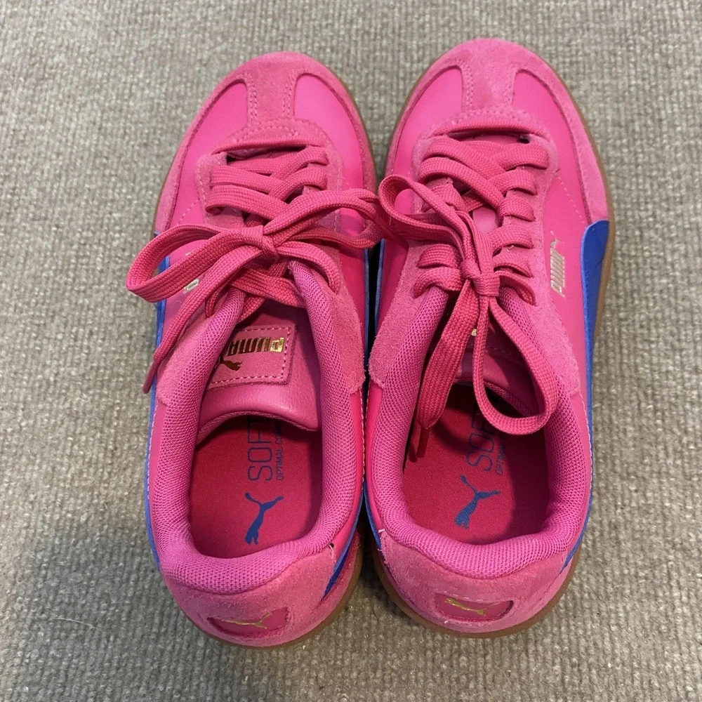 PUMA Shoes Womens Size 8.5 Pink Platform SoftFoam+ Cushioned‎ Sneakers 402313-14